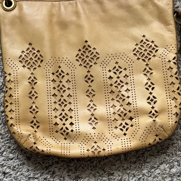Fossil Brown Leather Cutout Shoulder Bag - Picture 7 of 16